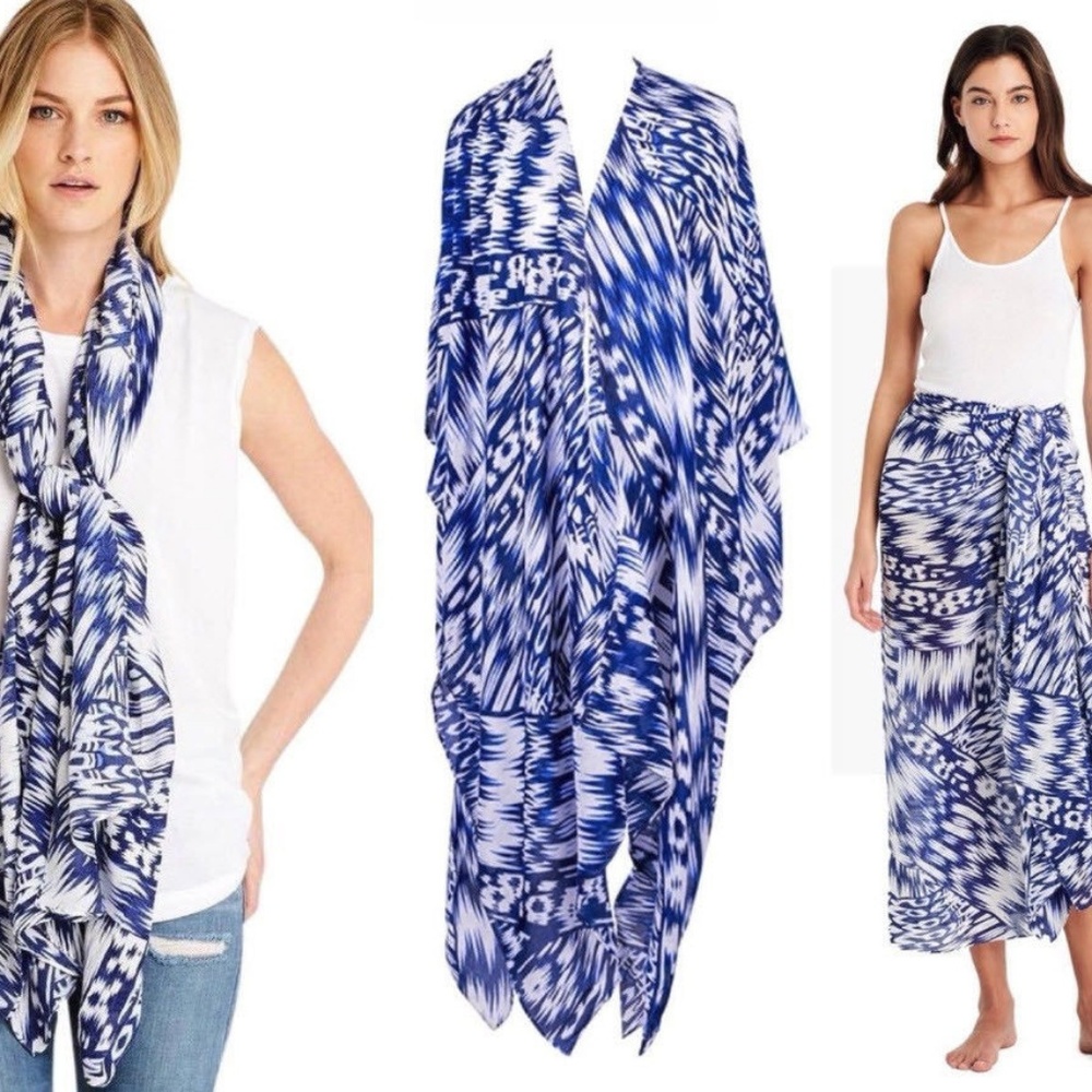 MICHAEL STARS Ruana Scarf Sarong Swim Cover-up